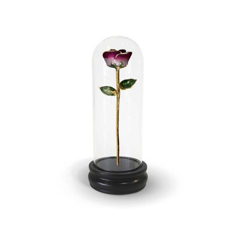 Magenta Two Tone Rose Gifts with Premium Glass Dome - Infinity Rose USA